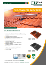 Data sheet SL Rack Alpha-Plate Concret roof tiles