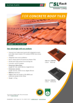 Data sheet SL Rack Alpha-Plate Concret roof tiles